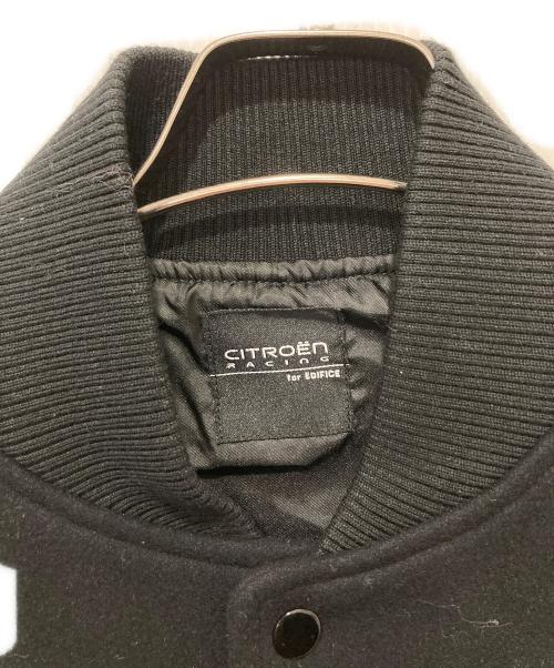 EDIFICE（エディフィス）EDIFICE (エディフィス) レザー切替スタジャン ブラック サイズ:Mの古着・服飾アイテム