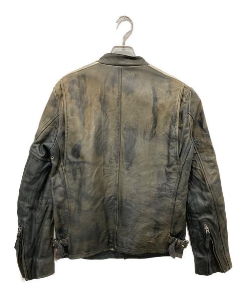 Schott（ショット）Schott (ショット) クラシックレザージャケット ブラウン×ブラック サイズ:Mの古着・服飾アイテム