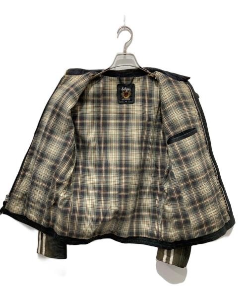 Schott（ショット）Schott (ショット) クラシックレザージャケット ブラウン×ブラック サイズ:Mの古着・服飾アイテム