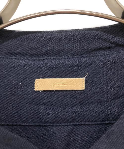 LAMOND.（ラモンド）LAMOND. (ラモンド) WOOL LINEN TUMBLER SHIRT JACKET ネイビー サイズ:3の古着・服飾アイテム