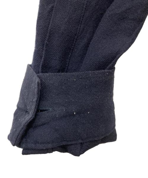 LAMOND.（ラモンド）LAMOND. (ラモンド) WOOL LINEN TUMBLER SHIRT JACKET ネイビー サイズ:3の古着・服飾アイテム