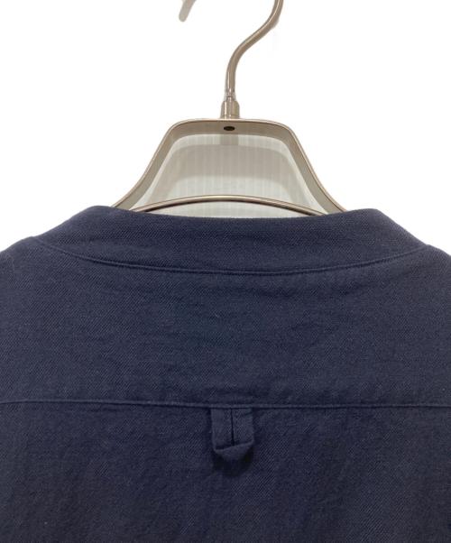 LAMOND.（ラモンド）LAMOND. (ラモンド) WOOL LINEN TUMBLER SHIRT JACKET ネイビー サイズ:3の古着・服飾アイテム