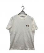 maison kitsuneメゾンキツネ）の古着「ダブルフォックスヘッド パッチ クラシック Tシャツ」｜ホワイト