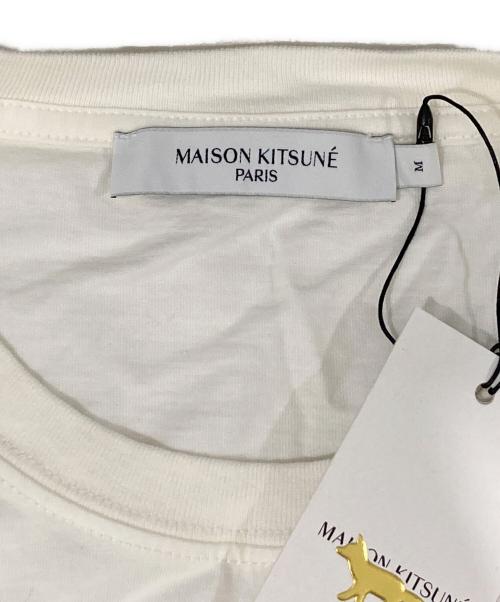maison kitsune（メゾンキツネ）maison kitsune (メゾンキツネ) ダブルフォックスヘッド パッチ クラシック Tシャツ ホワイト サイズ:Mの古着・服飾アイテム