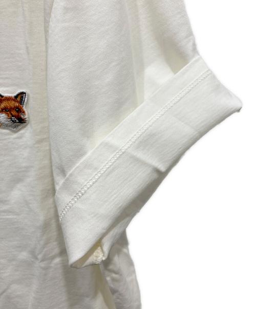 maison kitsune（メゾンキツネ）maison kitsune (メゾンキツネ) ダブルフォックスヘッド パッチ クラシック Tシャツ ホワイト サイズ:Mの古着・服飾アイテム
