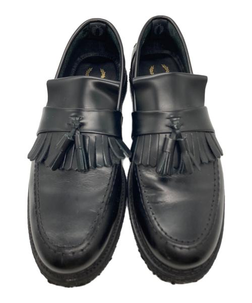 GEORGE COX（ジョージコックス）GEORGE COX (ジョージコックス) FRED PERRY (フレッドペリー) ローファー / タッセルローファー ブラック サイズ:8の古着・服飾アイテム