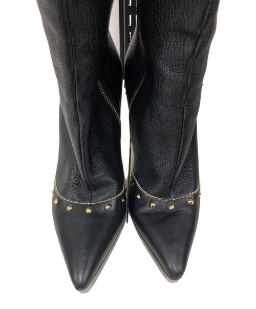 LOUIS VUITTON（ルイ ヴィトン）LOUIS VUITTON (ルイ ヴィトン) レザースタッズロングブーツ ブラック サイズ:36の古着・服飾アイテム