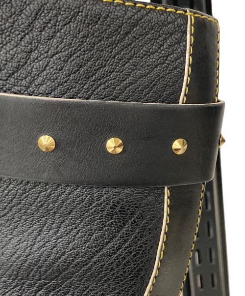 LOUIS VUITTON（ルイ ヴィトン）LOUIS VUITTON (ルイ ヴィトン) レザースタッズロングブーツ ブラック サイズ:36の古着・服飾アイテム