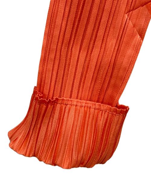 PLEATS PLEASE（プリーツプリーズ）PLEATS PLEASE (プリーツプリーズ) ハイネックプリーツカットソー オレンジ サイズ:3の古着・服飾アイテム