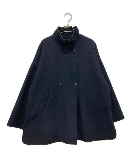 SLOBE IENA（スローブ イエナ）SLOBE IENA (スローブ イエナ) souple woolダブルフェイススタンドコート ネイビー サイズ:記載なしのため実寸参照の古着・服飾アイテム