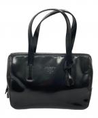 PRADAプラダ）の古着「ミニボストンエナメルハンドバッグ」｜ブラック