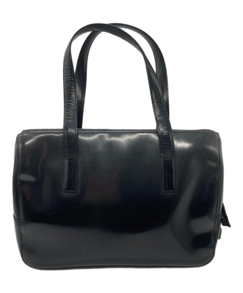 PRADA（プラダ）PRADA (プラダ) ミニボストンエナメルハンドバッグ ブラックの古着・服飾アイテム