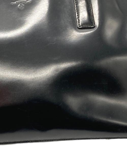 PRADA（プラダ）PRADA (プラダ) ミニボストンエナメルハンドバッグ ブラックの古着・服飾アイテム