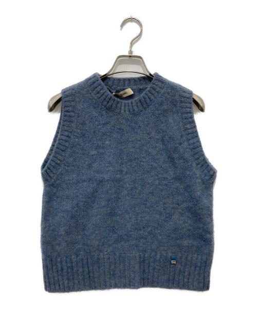 HERNO（ヘルノ）HERNO (ヘルノ) アルパカ混ニットベスト ブルー サイズ:Mの古着・服飾アイテム