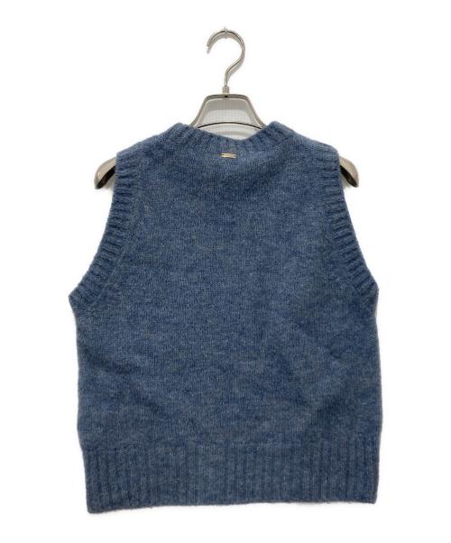 HERNO（ヘルノ）HERNO (ヘルノ) アルパカ混ニットベスト ブルー サイズ:Mの古着・服飾アイテム