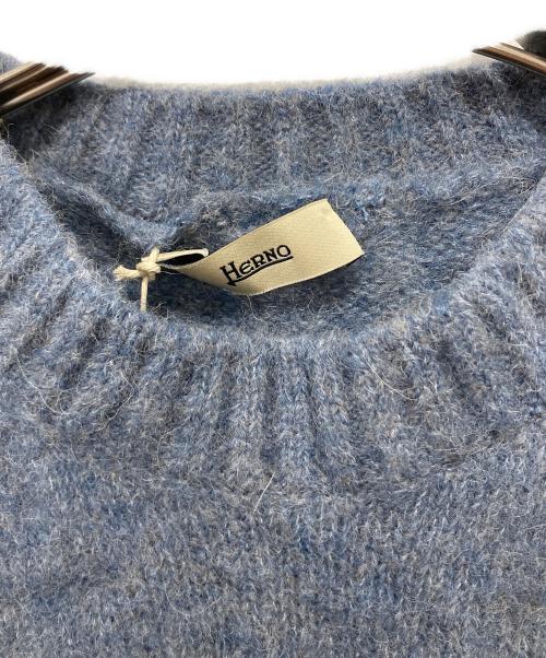 HERNO（ヘルノ）HERNO (ヘルノ) アルパカ混ニットベスト ブルー サイズ:Mの古着・服飾アイテム