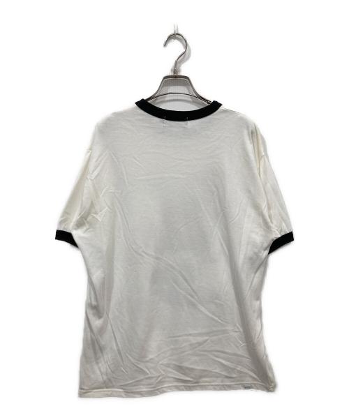 Hysteric Glamour（ヒステリックグラマー）Hysteric Glamour (ヒステリックグラマー) リンガーTシャツ ホワイト×ブラック サイズ:Lの古着・服飾アイテム