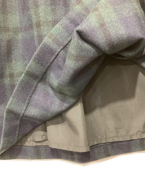 JENNE（ジェンヌ）JENNE (ジェンヌ) Aラインチェックスカート ネイビー サイズ:Lの古着・服飾アイテム
