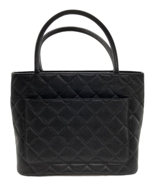CHANEL（シャネル）CHANEL (シャネル) キャビアスキントートバッグ ブラックの古着・服飾アイテム