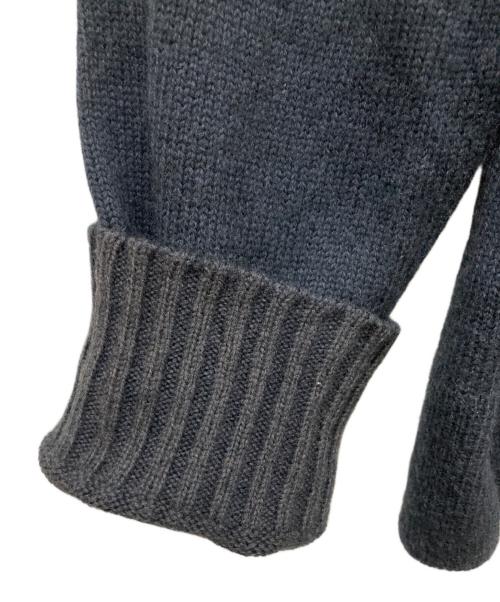 MARGARET HOWELL（マーガレットハウエル）MARGARET HOWELL (マーガレットハウエル) WASHABLE WOOL CASHMERE　ニットポロシャツ ネイビー サイズ:Lの古着・服飾アイテム