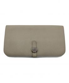 HERMES（エルメス）の古着「ドゴンロング GM / 長財布」｜ベージュ