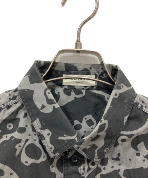 BALENCIAGA（バレンシアガ）BALENCIAGA (バレンシアガ) 総柄半袖シャツ ブラック サイズ:39の古着・服飾アイテム