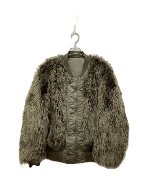 08sircus（ゼロエイトサーカス）08sircus (ゼロエイトサーカス) Rex eco Fur MA-1 reversible / MA-1 リバーシブル ジャケット カーキ サイズ:4の古着・服飾アイテム