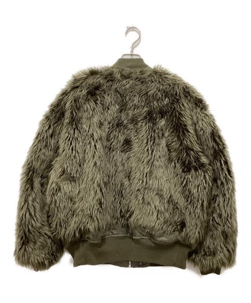 08sircus（ゼロエイトサーカス）08sircus (ゼロエイトサーカス) Rex eco Fur MA-1 reversible / MA-1 リバーシブル ジャケット カーキ サイズ:4の古着・服飾アイテム