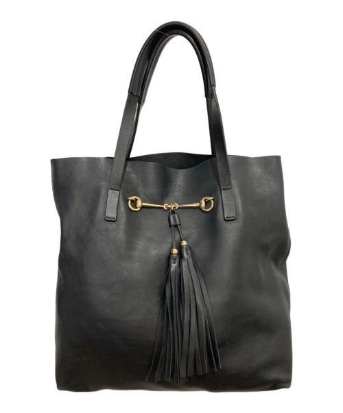 GUCCI（グッチ）GUCCI (グッチ) ホースビット/トートバッグ ブラックの古着・服飾アイテム