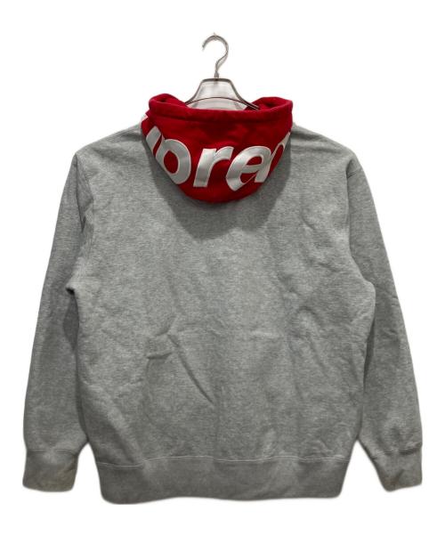SUPREME（シュプリーム）SUPREME (シュプリーム) Contrast Hooded Sweatshirt グレー×レッド サイズ:XLの古着・服飾アイテム