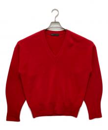 Noble（ノーブル）の古着「カシミヤMIX スムースVプルオーバー」｜レッド