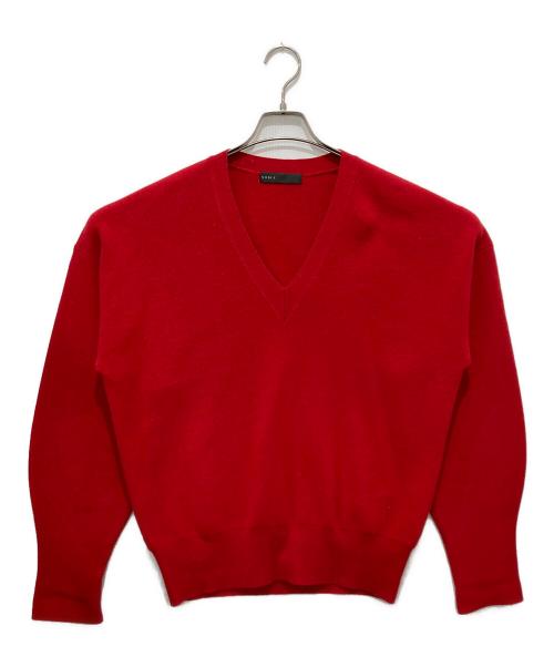 Noble（ノーブル）Noble (ノーブル) カシミヤMIX スムースVプルオーバー レッド サイズ:-の古着・服飾アイテム