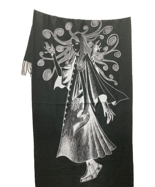 s'yte（サイト）s'yte (サイト) 伊藤潤二 (イトウジュンジ) うずまきプリントストール ブラックの古着・服飾アイテム