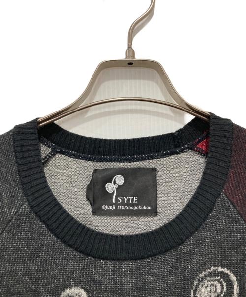 s'yte（サイト）s'yte (サイト) 伊藤潤二 (イトウジュンジ) Tomie Pullover Jacquard Knit / 20AW  ブラック サイズ:3の古着・服飾アイテム