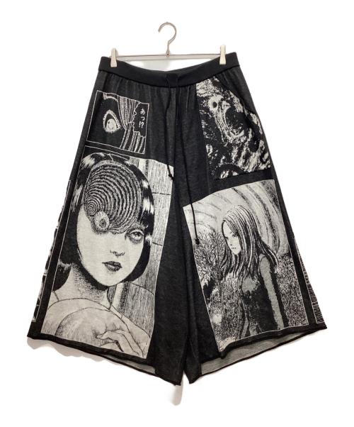 s'yte（サイト）s'yte (サイト) 伊藤潤二 (イトウジュンジ) Uzumaki Jacquard Culottes Pants ブラック サイズ:3の古着・服飾アイテム