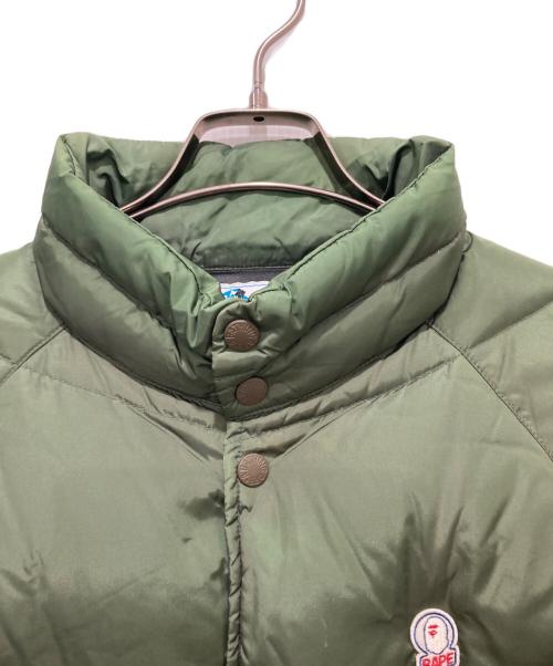A BATHING APE（ア ベイシング エイプ）A BATHING APE (ア ベイシング エイプ) ダウンジャケット グリーン サイズ:Lの古着・服飾アイテム