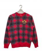 SUPREMEシュプリーム）の古着「Plaid Crest Crew」｜レッド