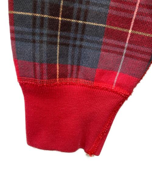 SUPREME（シュプリーム）SUPREME (シュプリーム) Plaid Crest Crew レッド サイズ:Mの古着・服飾アイテム