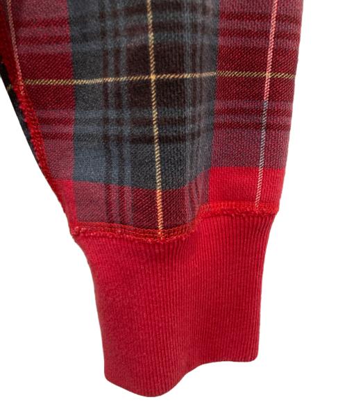SUPREME（シュプリーム）SUPREME (シュプリーム) Plaid Crest Crew レッド サイズ:Mの古着・服飾アイテム