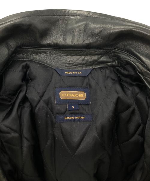 COACH（コーチ）COACH (コーチ) ラムレザーコート ブラック サイズ:Sの古着・服飾アイテム