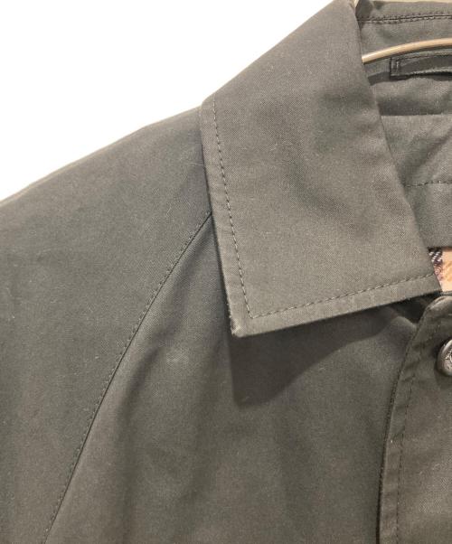 Aquascutum（アクアスキュータム）Aquascutum (アクアスキュータム) EDIFICE (エディフィス) 比翼ステンカラーコート ブラック サイズ:36の古着・服飾アイテム