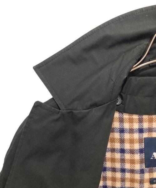Aquascutum（アクアスキュータム）Aquascutum (アクアスキュータム) EDIFICE (エディフィス) 比翼ステンカラーコート ブラック サイズ:36の古着・服飾アイテム