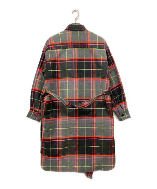 Desigual（デシグアル）Desigual (デシグアル) タータンチェック コート グレー×ピンク サイズ:Sの古着・服飾アイテム