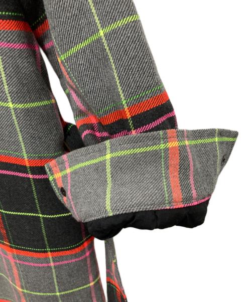 Desigual（デシグアル）Desigual (デシグアル) タータンチェック コート グレー×ピンク サイズ:Sの古着・服飾アイテム