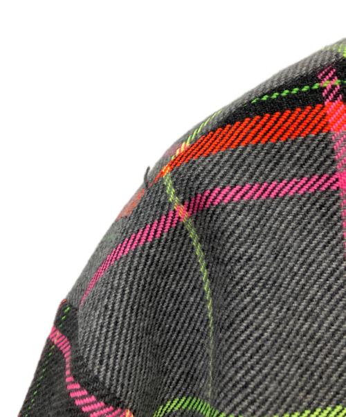 Desigual（デシグアル）Desigual (デシグアル) タータンチェック コート グレー×ピンク サイズ:Sの古着・服飾アイテム