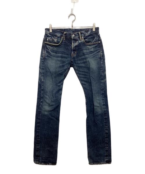 Hysteric Glamour（ヒステリックグラマー）Hysteric Glamour (ヒステリックグラマー) スタッズ セルビッチデニムパンツ インディゴ サイズ:W30の古着・服飾アイテム