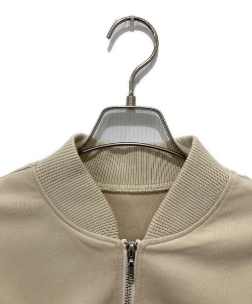 Adam et Rope（アダム エ ロペ）Adam et Rope (アダム エ ロペ) ナイロンコンビペプラムジップカーディガンブルゾン ベージュ サイズ:Freeの古着・服飾アイテム