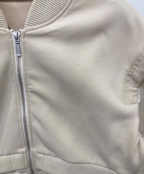 Adam et Rope（アダム エ ロペ）Adam et Rope (アダム エ ロペ) ナイロンコンビペプラムジップカーディガンブルゾン ベージュ サイズ:Freeの古着・服飾アイテム