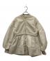Adam et Rope（アダム エ ロペ）の古着「ナイロンコンビペプラムジップカーディガンブルゾン」｜ベージュ