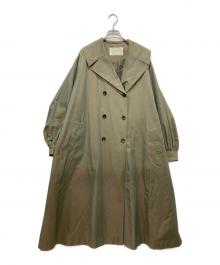 Dessin de mode（デッサンデモード）の古着「ギャザースリーブトレンチコート Dessin de mode」｜カーキ